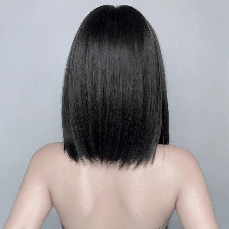 [D-157] Silver Gray and White Highlights 38 cm Wig