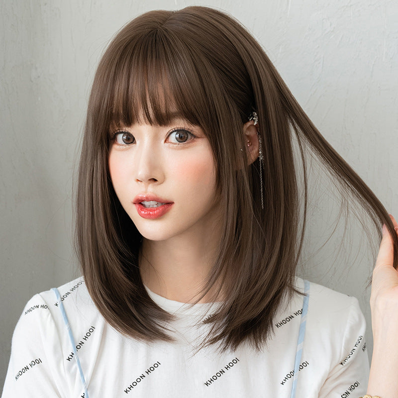 [D-132] Cool Brown 40 cm, Dark Brown 40 cm Wig