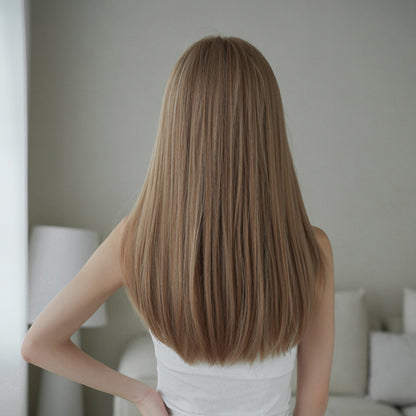 [C-0517] Flax Brown 58 cm Wig