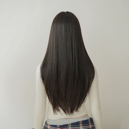 [C-0463] Dark Brown 70 cm Wig