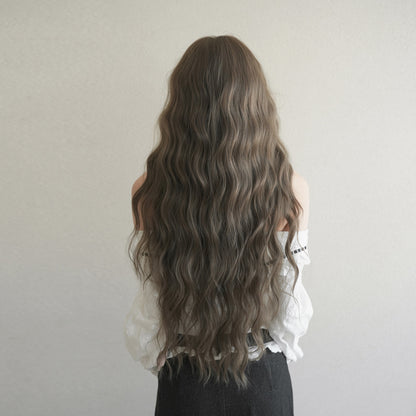 [C-0550] Hazelnut Gray Brown 85 cm Wig