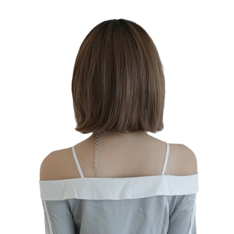 [D-167] Roasted Tea Brown Crown Dye 33 cm Wig
