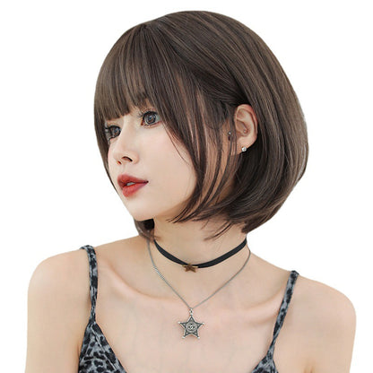 [D-124] Cool Brown 31 cm, Pink Brown 31 cm, Dark Brown 31 cm Wig