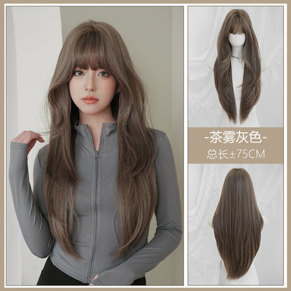 [C-0462] Tea Mist Gray 75 cm Wig