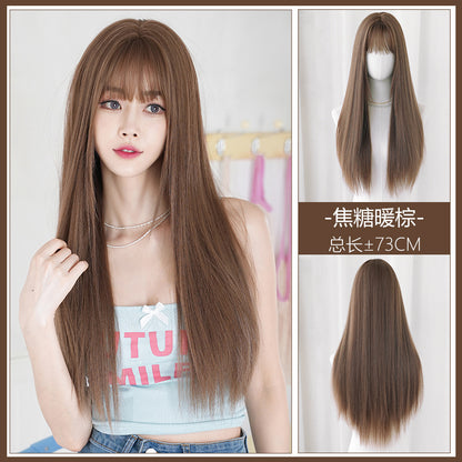 [C-0428] Warm Caramel Brown 73 cm Wig
