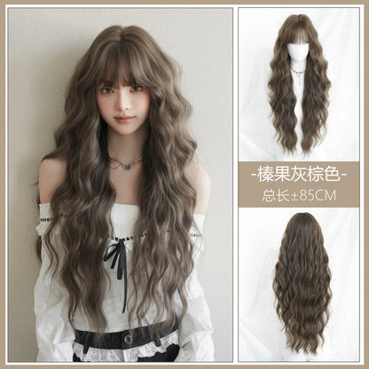 [C-0550] Hazelnut Gray Brown 85 cm Wig