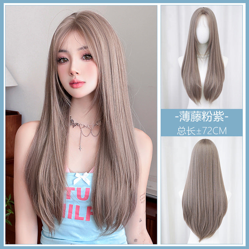 [C-0427] Light Wisteria Pink Purple 72 cm Wig