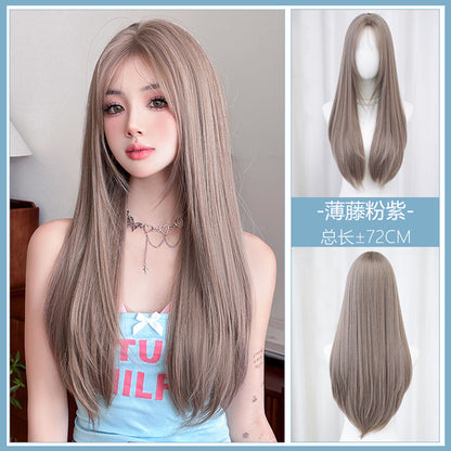 [C-0427] Light Wisteria Pink Purple 72 cm Wig