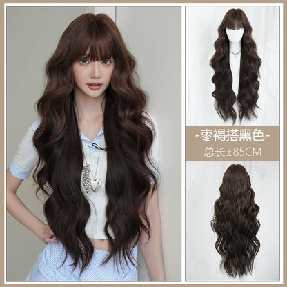 [C-0500-2] Reddish Brown and Black Mix 85 cm Wig