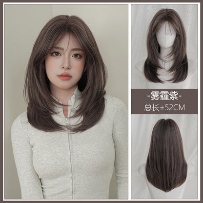 [C-0466] Haze Purple 52 cm Wig