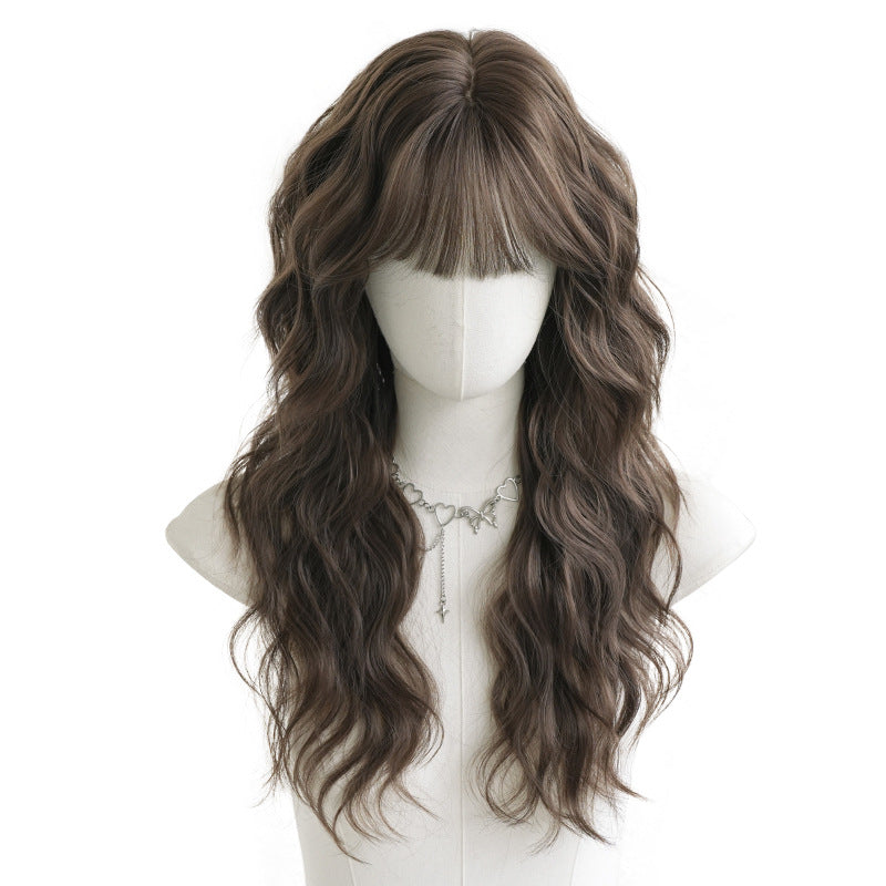 [C-0567-1] Cool Brown 60 cm Wig