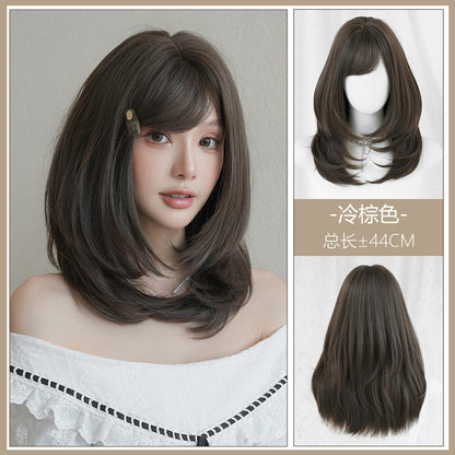 [C-0548] Cool Brown 44 cm Wig
