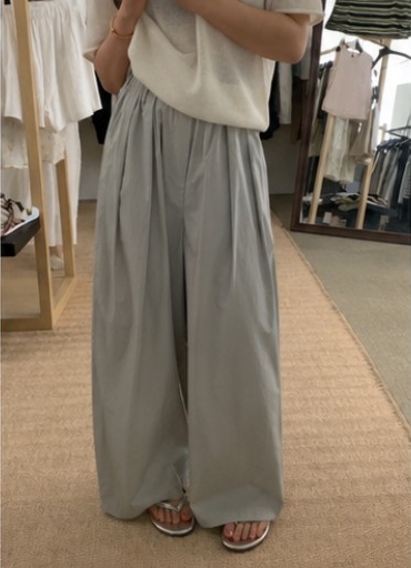 Dusty Sage Wide-Leg Barrel Pants